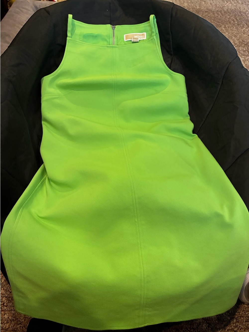 MICHAEL Michael Kors Lime Green Sleeveless Shift Dress